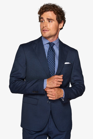 Blue birdseye regular suit blazer