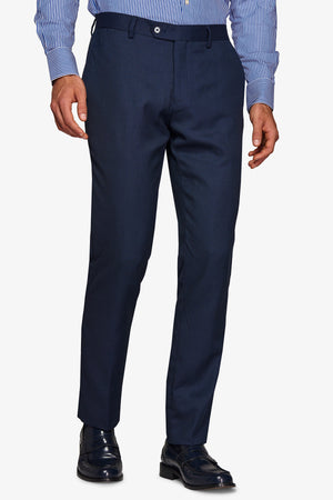 Blue birdseye regular suit trousers