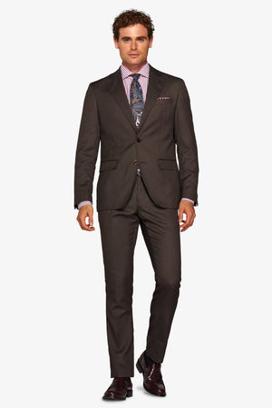 Brown birdseye regular suit blazer