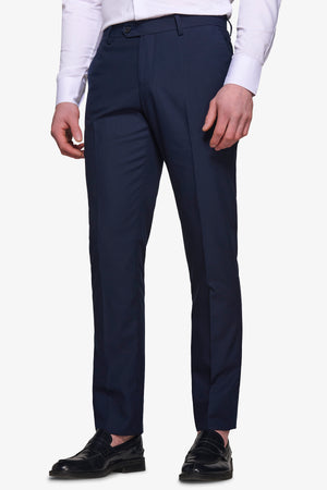 Pantalon de costume classique slim bleu