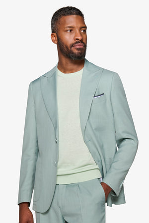 Mint grisaille suit blazer