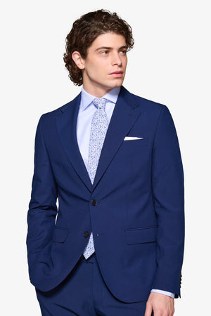 Plain royal blue classic suit blazer