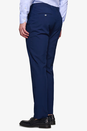 Plain royal blue classic suit trousers