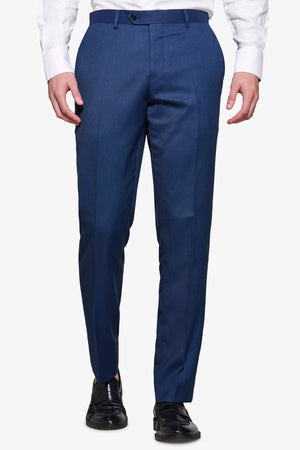 Blue birdseye suit trousers