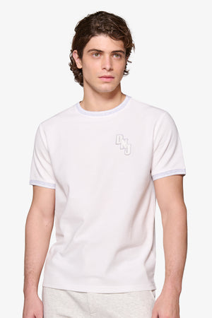 Camiseta de piqué DNJ color blanco roto