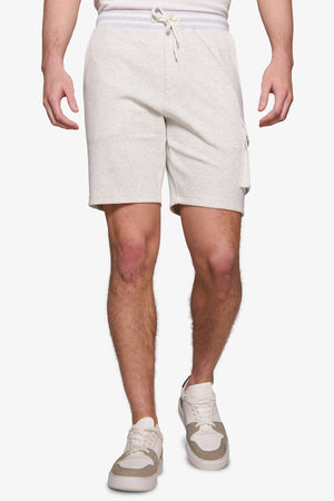 DNJ melange gray fleece Bermuda shorts