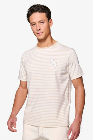 DNJ cream striped t-shirt