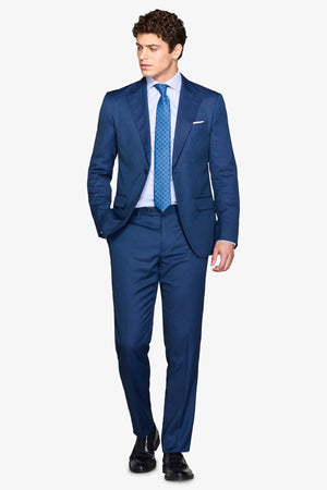 Blue birdseye regular fit suit blazer