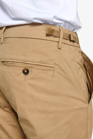 Pantalon chino armuré couleur sable slim