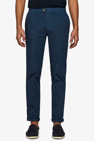 Blue stretch cavalry chino trousers