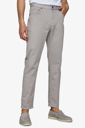 Gray stretch 5-pocket trousers