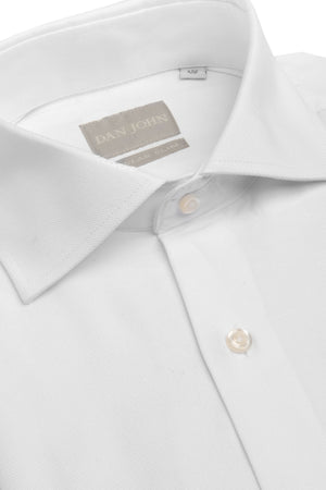 Regular-fit white Oxford shirt