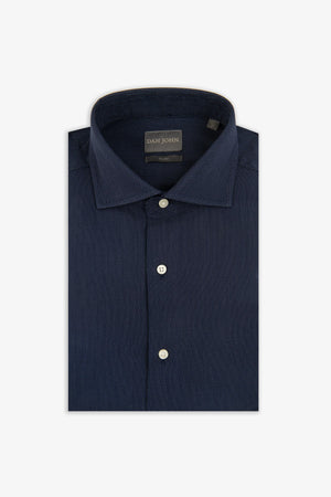 Dark blue pin point pattern shirt