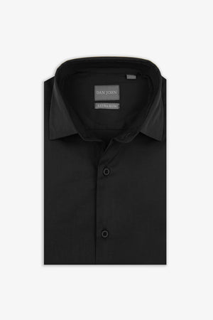 Camisa elástica de color liso negro