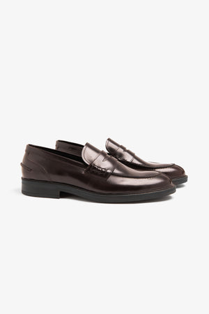 Burgundy college loafers