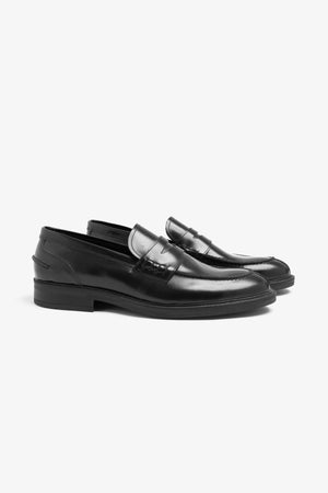 Black college loafers