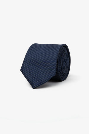 Cravatta punta spillo navy
