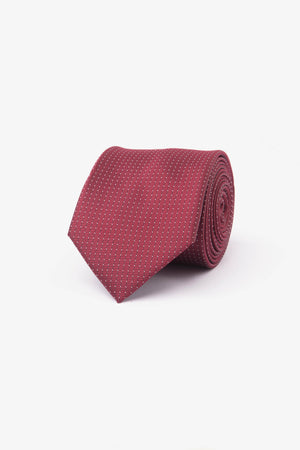 Burgundy pinpoint tie