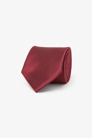 Cravate en tissu sergé bordeaux