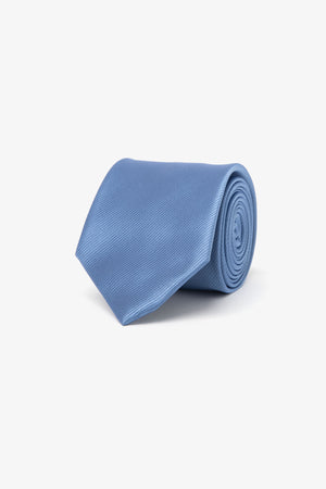 Cravate en tissu sergé bleu ciel