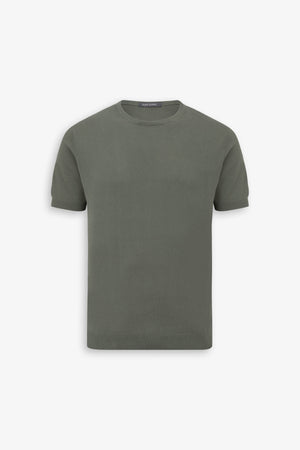 T-shirt en maille vert