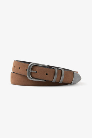 Cinturón de ante color marrón