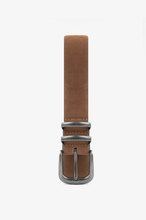 Cinturón de ante color marrón
