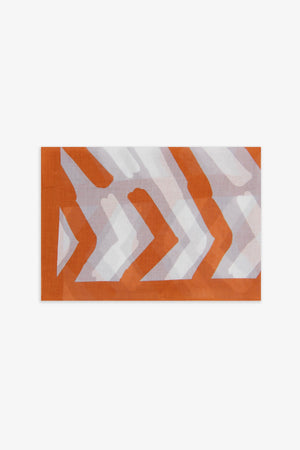 Foulard con stampa geometrica arancione-Dan John