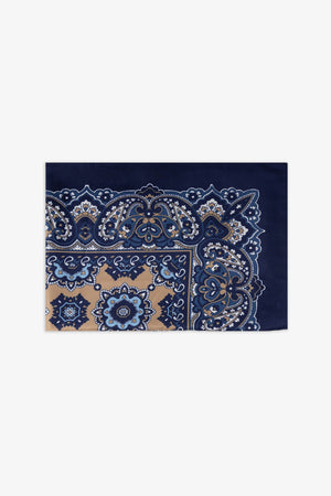 Foulard disegno geometrico blu-Dan John