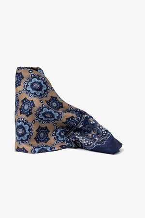 Foulard disegno geometrico blu-Dan John