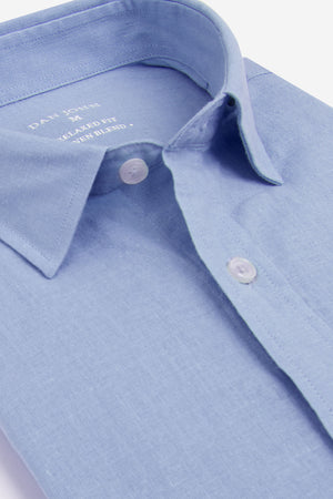 Light blue linen blend shirt
