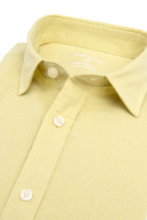 Lime linen blend shirt