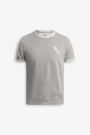 Camiseta de piqué DNJ color gris jaspeado