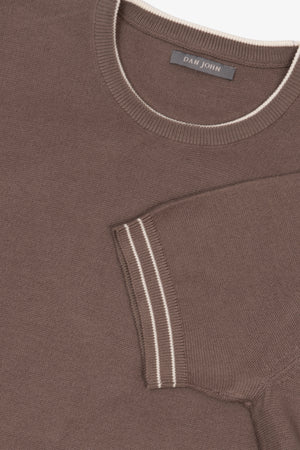 Mud knit t-shirt with contrasting edges