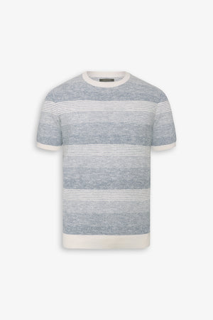Camiseta con rayas degradadas color azul marino