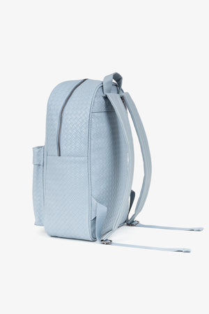 Light blue woven backpack