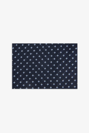 Blue micro flower print scarf