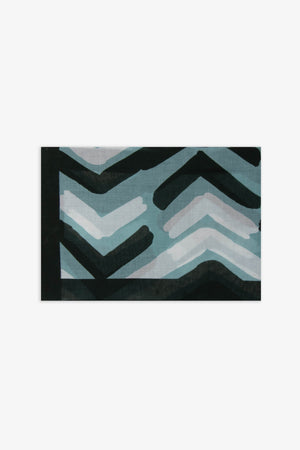 Green geometric print scarf