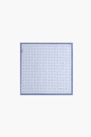 Light blue all-over circle pattern jacquard pocket square