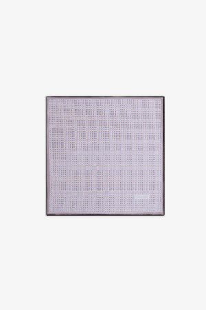 Onion jacquard pocket square with all-over geometric pattern