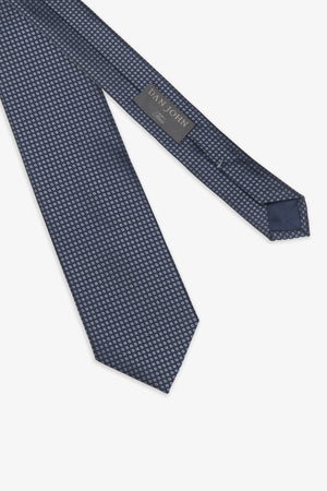 Cravate fantaisie à petit motif grain de café bleue