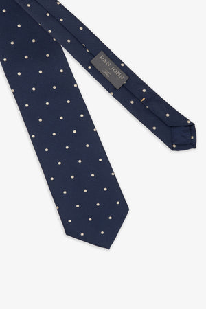 Cravate à pois bleue