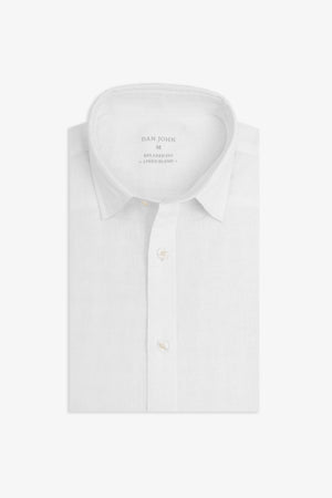 Camisa mezcla lino blanca