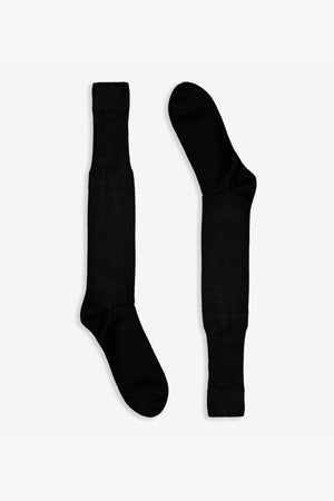 Chaussettes unies en coton mercerisé noir