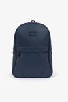 Blue faux-leather backpack
