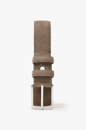 Taupe suede casual belt