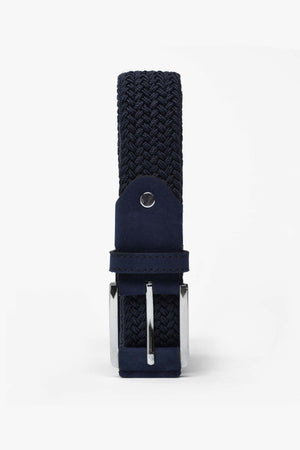 Cintura sportiva elastica intrecciata blu