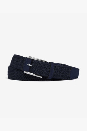 Blue woven elastic belt