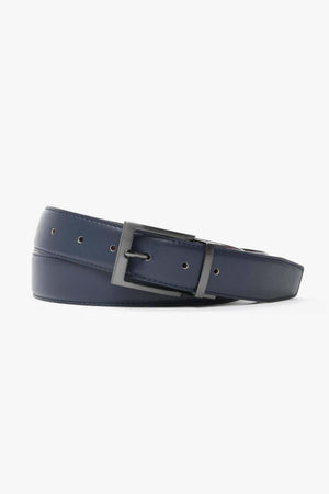 Classic double-sided belt in blue/burgundy