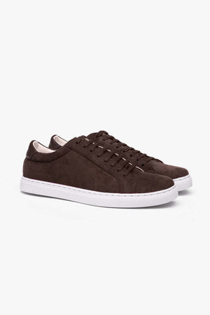 Brown suede trainers